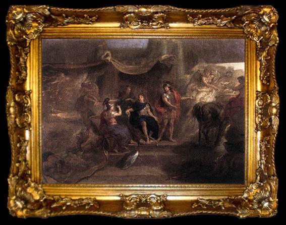framed  LE BRUN, Charles The Resolution of Louis XIV to Make War on the Dutch Republic g, ta009-2